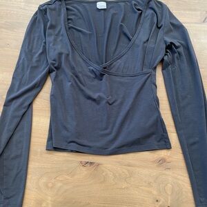 Athleta Wrap Long Sleeve Top